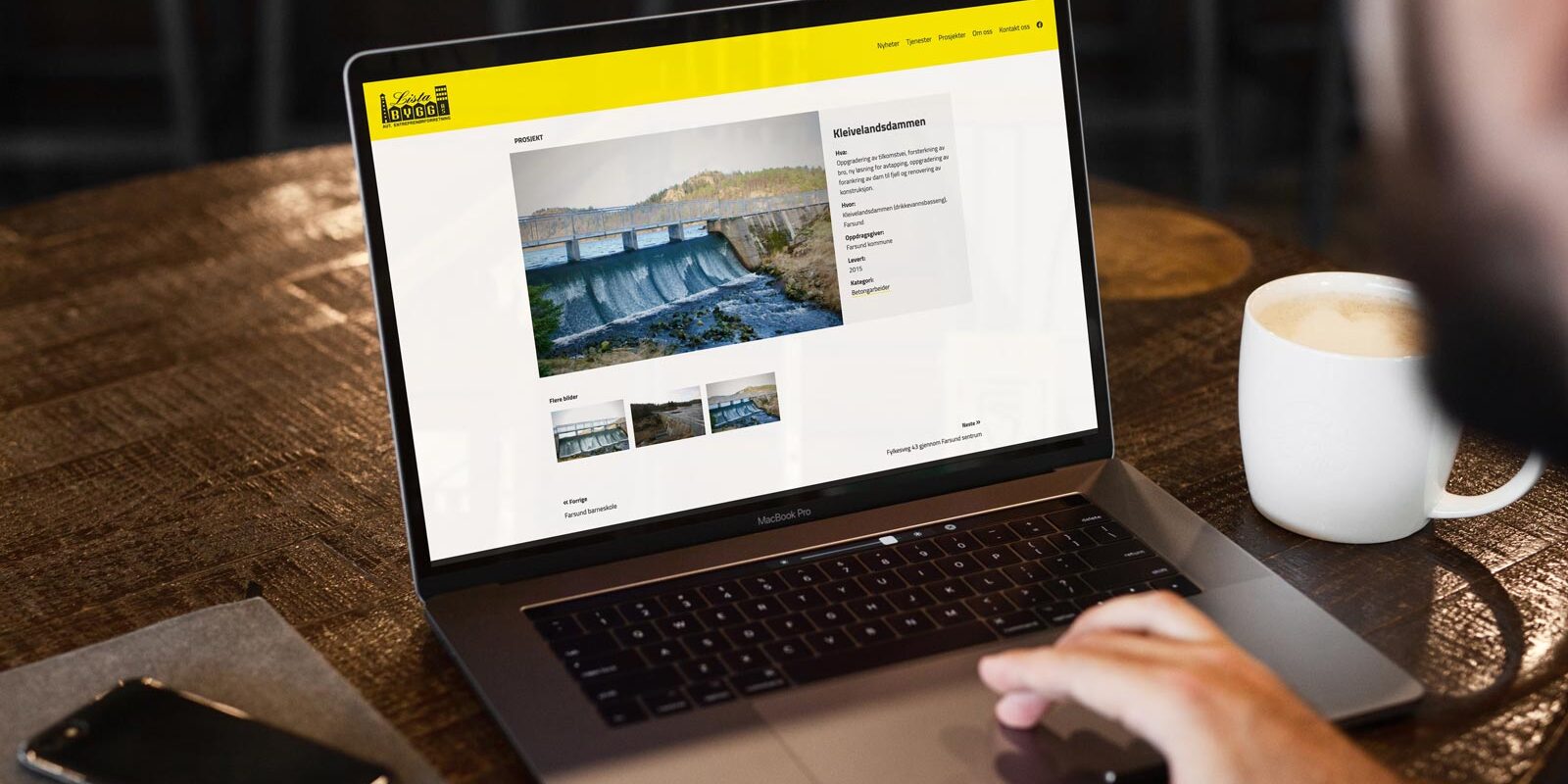 Nettside for Lista Bygg - Muskat